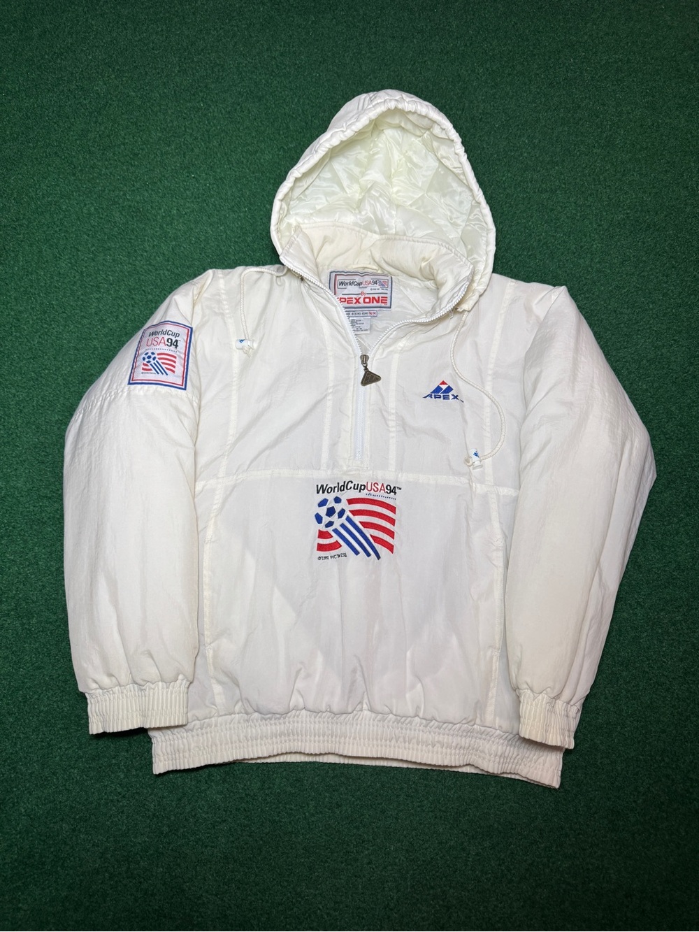 World Cup 1994 USA Vintage Jacket 90s Apex One White Medium Starter RARE White